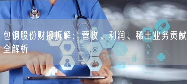 包钢股份财报拆解：营收、利润、稀土业务贡献全解析